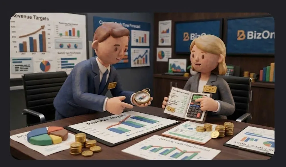 CEO và CFO bàn mục tiêu doanh thu